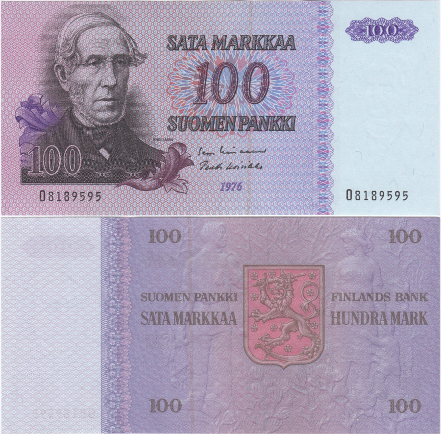 100 Markkaa 1976 O8189595